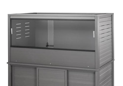 New Age Pet ECOFLEX Large Reptile Enclosure with Matching Cabinet Stand Set in Grey - color: Grey, size: Large