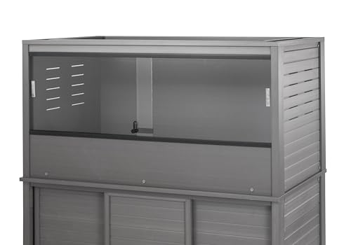 New Age Pet ECOFLEX Large Reptile Enclosure with Matching Cabinet Stand Set in Grey - color: Grey, size: Large