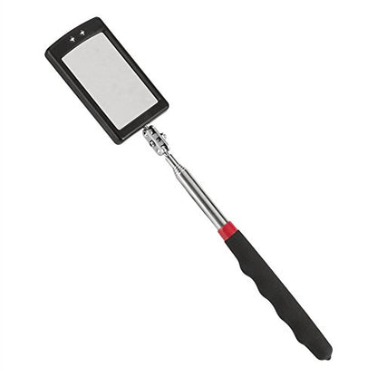 Telescoping Inspection Mirror Mechanics Mirror with 2 LED Lighted, Mirror on a Stick Handle Tool for Checking Observing Vehicle Small Parts,Present for Christmas, Birthday Everyday Carry (1 PCS) - style: 1 PCS
