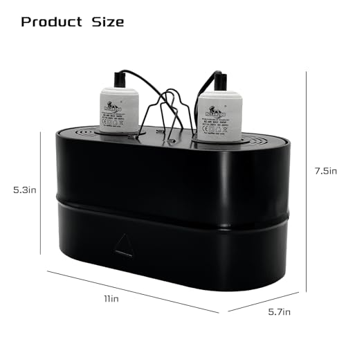 Dual Reptile Light Fixture Deep Dome,Max 150W,UV Lamp Fixture Dual Lamp Cap for Reptiles Terrarium with Two Independent Switches Heat Lighting Lamp Kit.