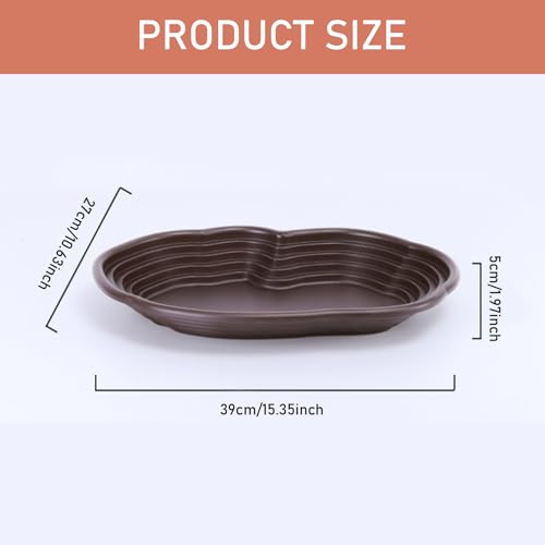 Reptile Water Dish, 15x11x2 Large Simulation Tortoise Water Dish, Decorative Plastic Stepped Reptile Bathing Pool for Lizard Gecko Turtle Turtle Tub Tortoise Habitat