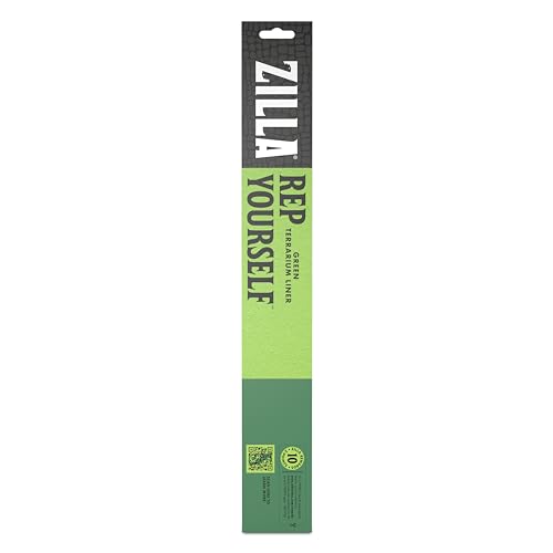Zilla Reptile Terrarium Bedding Substrate Floor Liner, Green, 40BR/50G, 17.25" x 35.25" | 40BR/50G, 17.25"x35.25" - size: 17.25" x 35.25"