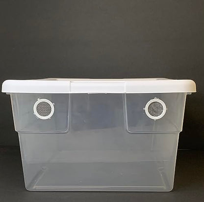 Vented Vivarium 16 Quart Container with 2 Vent Terrarium for Isopods, Reptiles, Scorpions, and Other Invertebrates
