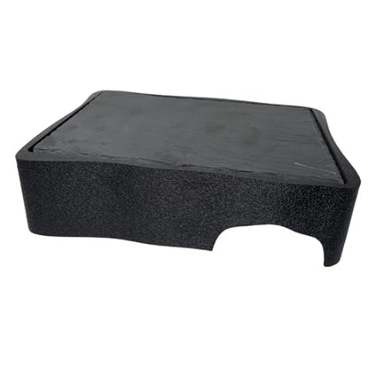 Reptile Slate Basking Hide | Accessory Platform for Bearded Dragon, Turtle, Gecko, Snake | Natural Basking Slate | Made in USA (Black, Large) - size: Large