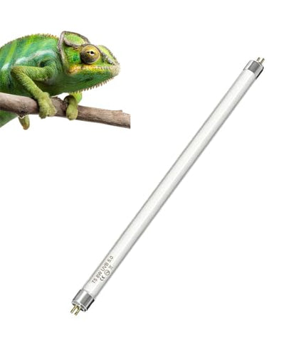 1 Pack 12 Inch T5 HO 8W 5.0 UVA UVB Reptile Fluorescent Tube Natural Sunlight Simulating Basking Light for Bearded Dragon Lizard Amphibian - size: 5.0 UVB 1-Pack