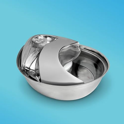 Pioneer Pet Stainless Steel Fountain Raindrop Design , 60oz - size: 60 oz.
