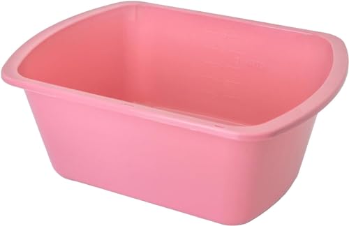 Vakly Plastic Wash Basin, 7 Qt, Rectangular, Graduated, 2 Pack | Hospital bedside soaking tub, Portable washbasin, Washing & cleaning, Foot bath, Face cleansing, Dish washing, Laundry