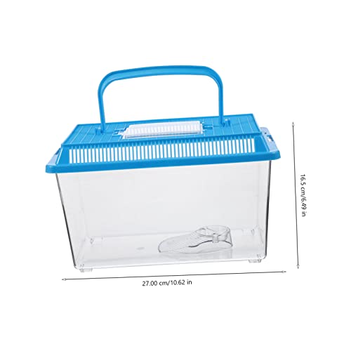 Travel-Friendly Turtle Feeding Tank Multi-use Aquarium with Ramp for Rest Sunbathing Eating Laying Eggs Pet