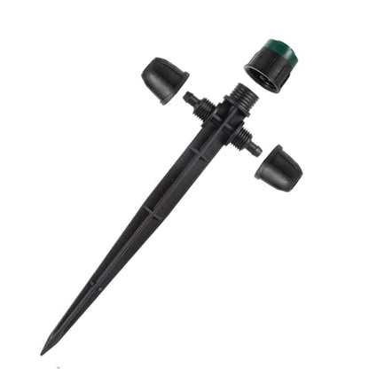30 Pcs Drip Irrigation Emitters Sprayers for 1/4" Drip Tubing | Double-headed,Adjustable 360 Degree Water Flow Sprayers on 6.5" Arrow Stake for Garden Lawn 1/4" Irrigation Watering System - style: 30Pcs Irrigation Sprayers