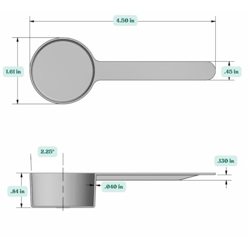 1.5 Tablespoon (23 mL) Long Handle Plastic Measuring Spoon for Coffee, Protein Powder, Pet Food, Spices, Grains, Dry Goods – Food-Grade BPA-Free (Pack of 1) - size: 23 mL | 1 1/2 Tablespoon