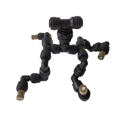 Reptile Adjustable Watering Fogger Mister With Quick-attach Nozzle（0.3mm) Connect With 1/4'' Pipe 1/2/3/4 Head(3-Head White) - color: 3-Head White