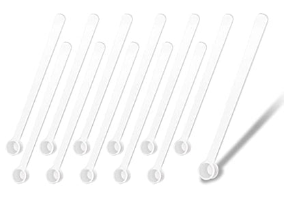 Micro Teaspoon Scoops Penta Angel 12Pcs Tiny Measuring Spoons Mini Platic Scoops Measurement Tools for Cosmetics Medicines Powders Spice Seasoning (12, 0.25 ml)