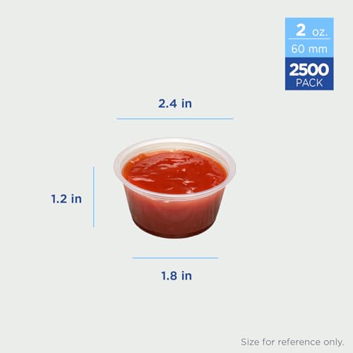 Karat FP-P200-PP 2 oz. PP Portion Cups - Clear (Case of 2500) - color: Clear