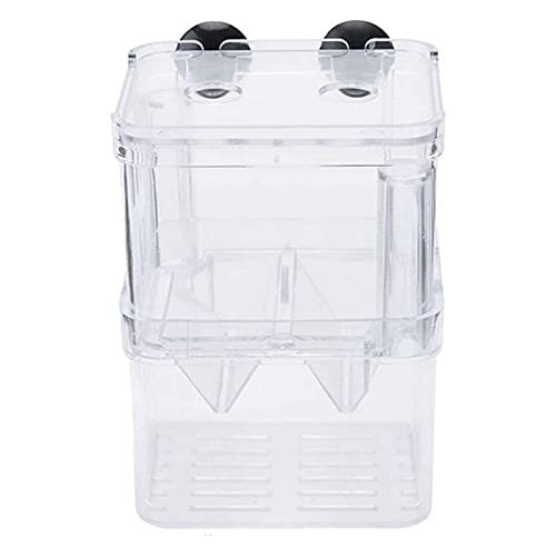 Aquarium Fish Breeder Box Plastic Fish Isolation Breeding Box Hatching Incubator Box for Baby Fish Shrimp Clownfish Guppy （S） - size: S