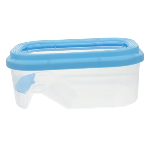 Toyvian Turtle Breeding Container Basking Platform Turtle Tank for Indoor Use Multi-Functional Tortoise Habitat Ramp Design Small for Home Aquatic Settings - color: Blue