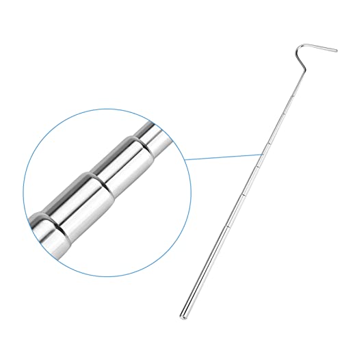 Stainless Steel Snake Shaped Hook, A Retractable and Extendable Reptile Grabber with A Non Slip Handle, Durable and Portable, is A Tool for Safely Capturing and Transferri