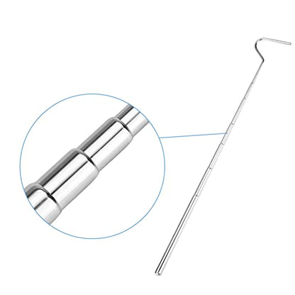 Stainless Steel Snake Shaped Hook, A Retractable and Extendable Reptile Grabber with A Non Slip Handle, Durable and Portable, is A Tool for Safely Capturing and Transferri