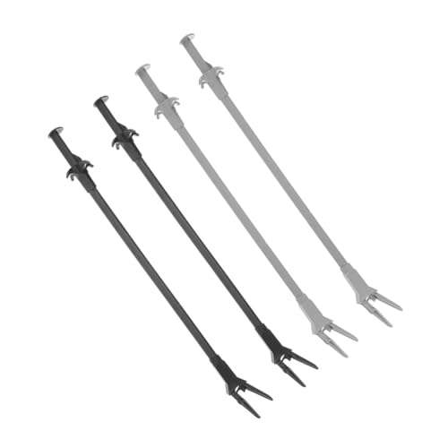 Toyvian Extra Long Aquarium Tweezers Set, 4 Pack Curved Straight Tongs Professional Aquascaping Tools for Live Plants Fish Tank Cleaning Kit Feeding Forceps for Reptiles Coral Snakes