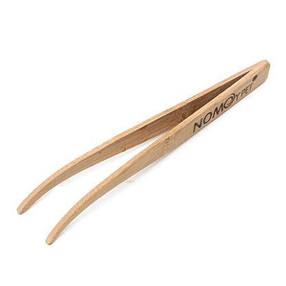 Youngy Angled Reptile Terrarium Feeding Tongs Tweezers Eco-Friendly Bamboo Feeding Tool