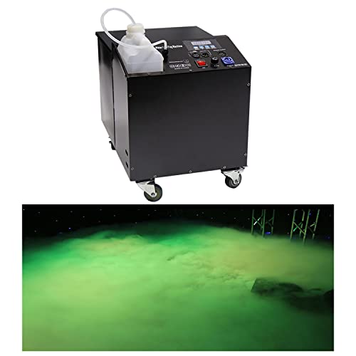 JUNMAN 2000W Low Lying Water Fog Machine Stage Effect Smoke Hazer Machine | DMX512 Controller Panel Control