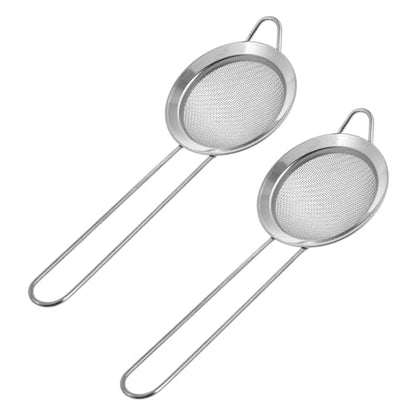 DECHOUS 2pcs Stainless Steel Reptile Sand Draining Shovel with Ergonomic Handle for Efficient Litter Cleaning and Substrate Sifting Terrariums and Aquariums