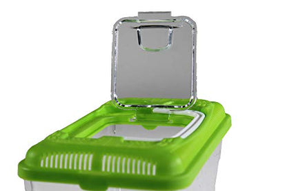 Penn-Plax Small World Habitat – Portable Clear and Transparent Plastic Tank – Excellent for Small Critters and Creatures – Easy to Clean & Handle – 0.6 Gallon - size: 0.6 Gallon
