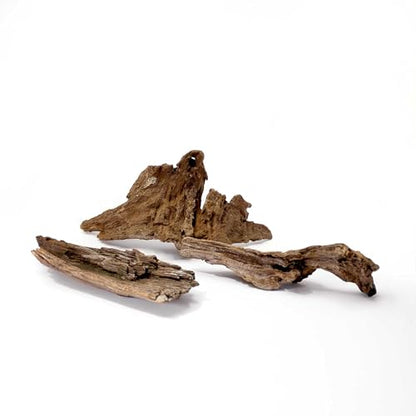 Galápagos (05285) Sinkable Driftwood Bed, Natural, Medium/11-13" - size: Medium/11-13"