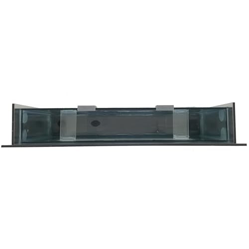 3.0 Wall Mounted Fish Tank Kit with LED Lighting, Built-in Filter System, Modern Space-Saving Design, Complete Accessories Set (View, Black)