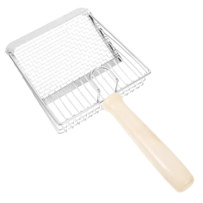 VANZACK Cat Litter Scoop Integrated Shovel with Wooden Handle Durable Pet Litter Sifter for Easy Cleanup of Cat Waste and Reptile Excrement
