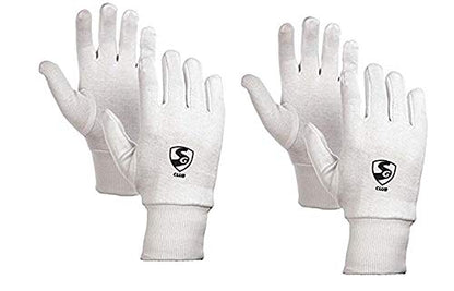 SG Cricket Inner Batting Glove Club Youth Size (White) - Pack of 2
