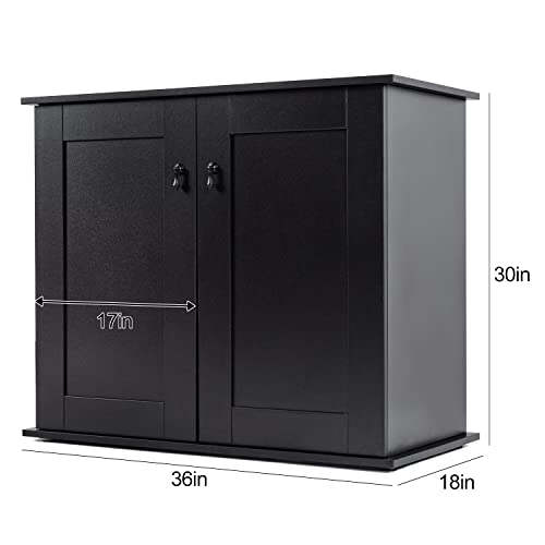 REPTI ZOO Reptile Terrarium Cabinet, Reptile and Amphibian Terrarium Stand 36" W x 18" D x 30" H
