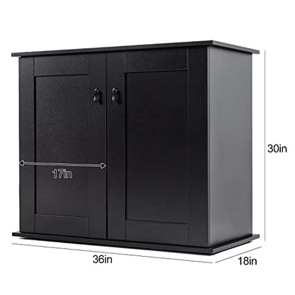 REPTI ZOO Reptile Terrarium Cabinet, Reptile and Amphibian Terrarium Stand 36" W x 18" D x 30" H