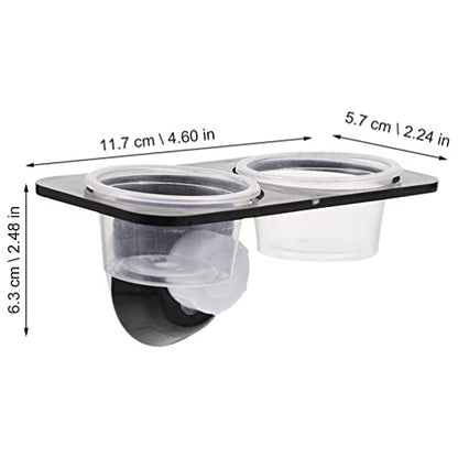 Mipcase Suction Cup Reptile Feeder Reptile Ledge with 20 Cups Double Grid Feeding Food Water Bowl Worm Dish Gecko Feeder Bowl Ledge for Lizard Bearded Dragon 1 Set Gecko Food s