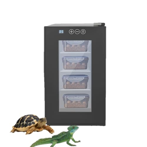 23L Intelligent Reptile Egg Incubator, 55W Constant Temperature & Humidity Digital Cabinet Incubator with LED Display, 50-104°F Temp Range Reptile Hatching Box for Turtle Lizard Snake Eggs