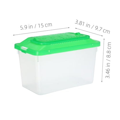 GALPADA Portable Turtle Feeding Box Transparent Reptile Habitat for Hamsters and Goldfish Easy to Small Fish Tank Excellent Visibility for Pet Transport and Observation
