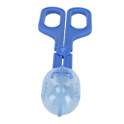 JTLB Reptile Feeding Clamp with Ventilated Poop Scoop Tool for Feeding and Cleaning, Suited for Tortoise, Lizard, Frog, Spider (Blue) - color: Blue