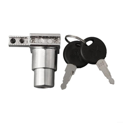 Zinc Alloy Sliding Glass Door Lock Set with Keys for Display Cabinets and Terrariums, Rust-Resistant Hardware for 5-8mm Glass Panels, Installation without Drilling(1PCS) - size: 1 Piece