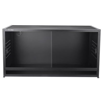 Reptile Terrarium 40''x16''x16'' ToxiRium Large PVC Reptile Enclosure 44 Gallons with 12'' Height Cabinet for Bearded Dragon Gecko Lizard Snake, Wide Breeding Vivarium Area with Sliding Doors Lock - size: 40"x16"x16" + 40"x16"x12"