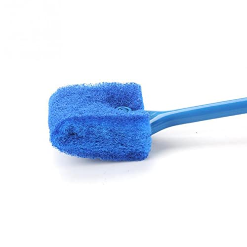 Algaes Cleaning Brush Aquarium Scrubber Cleaner for Glass Long Handle 2-Sided Sponge Pad Fish for Tank Cleaning to Aquarium Algaes Scraper Sponge Glass, Green