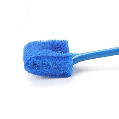 Algaes Cleaning Brush Aquarium Scrubber Cleaner for Glass Long Handle 2-Sided Sponge Pad Fish for Tank Cleaning to Aquarium Algaes Scraper Sponge Glass, Green