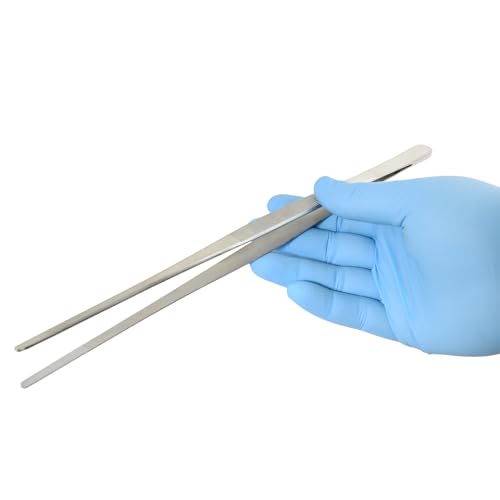 12" Thumb Dressing Forceps, Mulipurpose Tweezer Stainless Steel, Serrated Tip Straight, Aquascaping, Reptile Feeding, Crafts, Tissue Handling Forceps - size: 12"