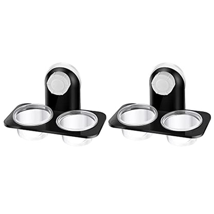 2pcs Reptile Bowl Reptile Drinking Basin Large Capacity Water Basin Reptile Food Basin Feeder with Suction Cup Reptile Feeder Feeding Supplies Lizard Food Bowl Stable Lizard Feeder