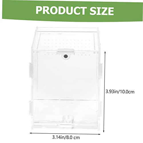 LIOOBO Acrylic Reptile Feeding Box Observation Case for Pet Reptiles Terrarium Easy Cleaning Design