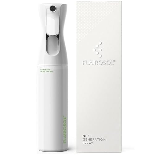 FLAIROSOL Original Plant Mister Continuous Spray Bottle, 300ml, White/Green | Continuous water mist for plants, flowers & cleaning, versatile fine mist sprayer