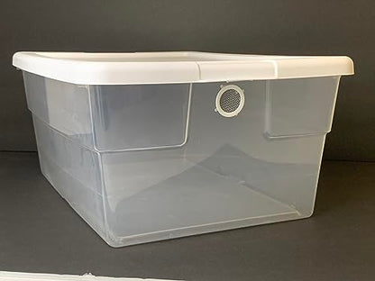 Vented Vivarium Enclosure 16 Quart Terrarium Container with 1 Vent for Reptiles, Isopods, Small Lizard, and Other Invertebrates