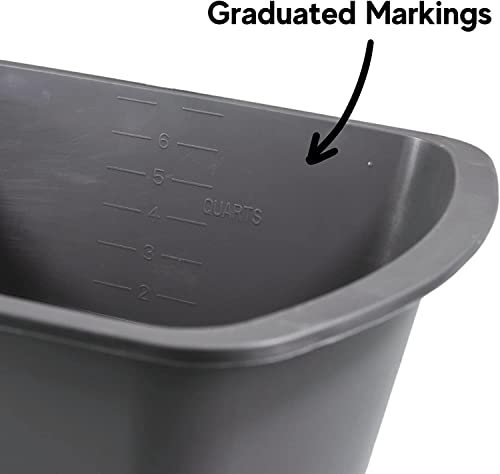 Vakly Plastic Wash Basin, 7 Qt, Rectangular, Graduated, 2 Pack | Hospital bedside soaking tub, Portable washbasin, Washing & cleaning, Foot bath, Face cleansing, Dish washing, Laundry