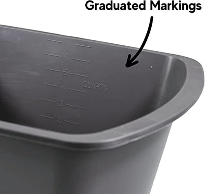 Vakly Plastic Wash Basin, 7 Qt, Rectangular, Graduated, 2 Pack | Hospital bedside soaking tub, Portable washbasin, Washing & cleaning, Foot bath, Face cleansing, Dish washing, Laundry