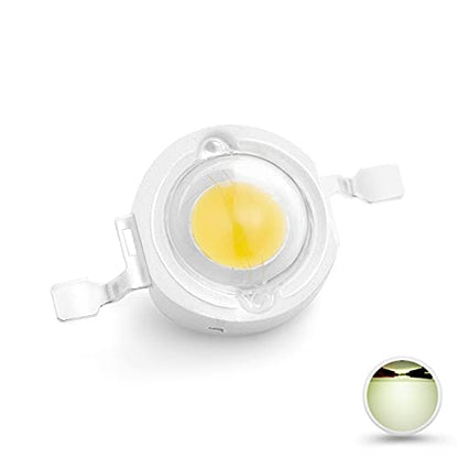 CHANZON 10 pcs High Power Led Chip 3W Natural White 4000K - 4500K | (600mA - 700mA / DC 3V - 3.4V / 3 Watt) Super Bright Intensity SMD COB Light Emitter Components Diode Bulb Bead DIY Lighting - color: B) Natural-white (4000k)