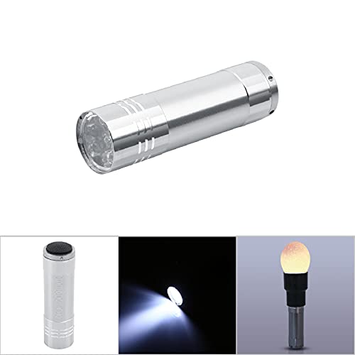 Egg Candler Tester, Portable and Practical Egg Candling Light LED Bright Cool Light for Monitoring Poultry and Reptiles Hatching (Silver)