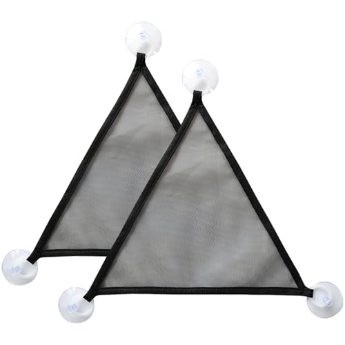2 Pcs Reptile Hammock Black, Polyester Mesh Resting Spot, Hanging Lizard Lounger Bed with Suction-Cup Mount, 16.5 x 21.7 x 16.5 in / 42 x 55 x 42 cm, for Bearded Dragons and Leopard Geckos